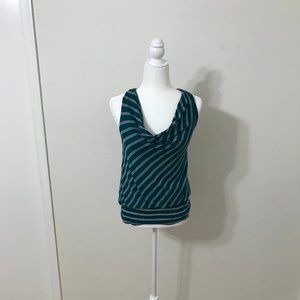 Ella Moss Cowl Neck Striped Halter Top